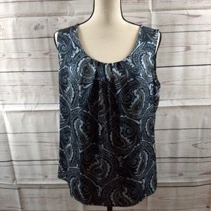 Talbots Teal Silk Blend Sleeveless Blouse